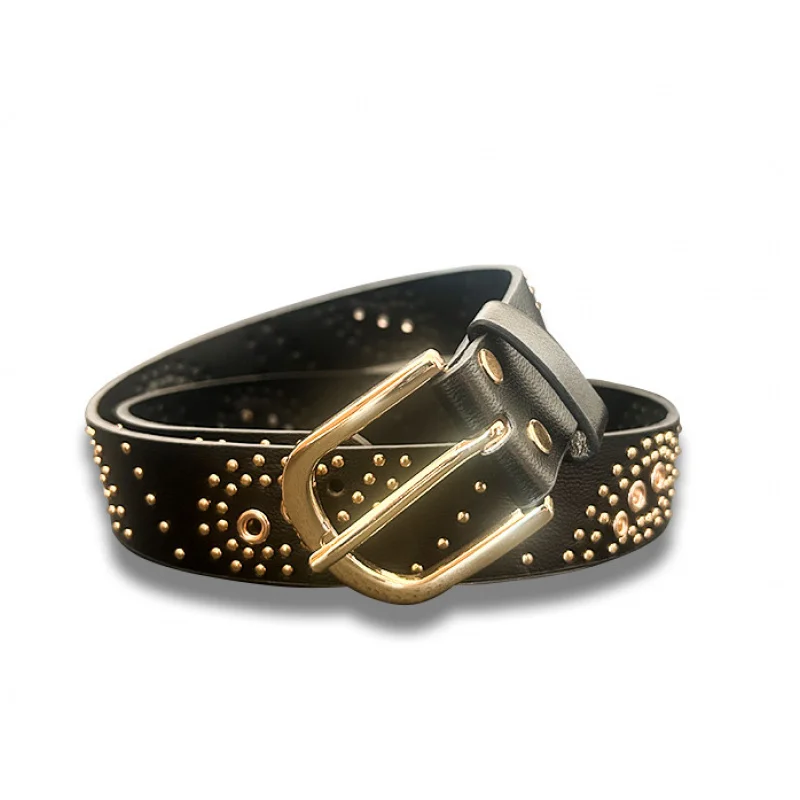 

Western New Fashion Beading PU Leather Women Belt Fashion Jean Dress Sweater Belt for Ladies