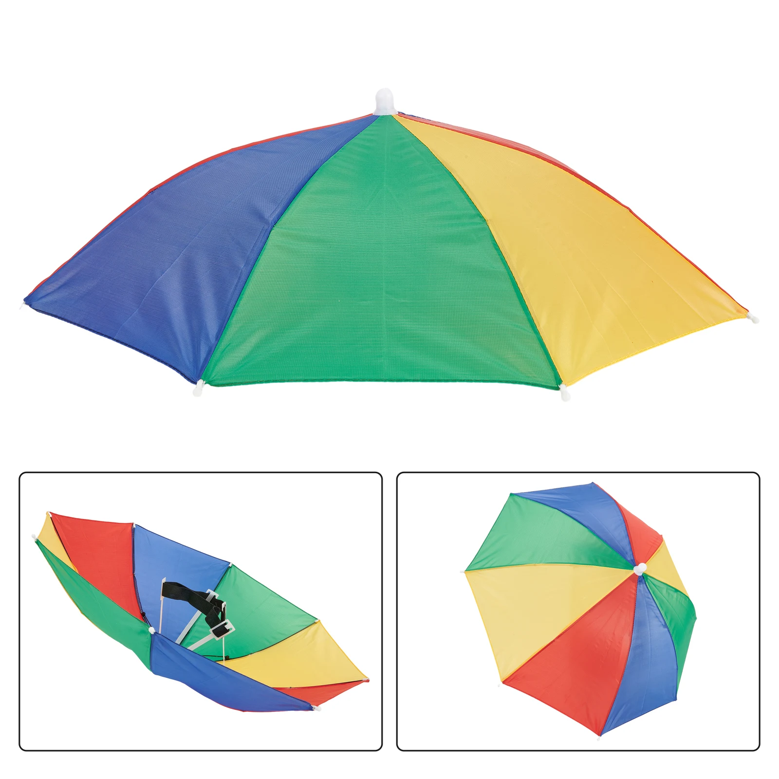 Folding Umbrella Hat For Fishing Waterproof 55cm Fishing Umbrella Hat Outdoor Overhead Steel Wire + Polyester High Quality