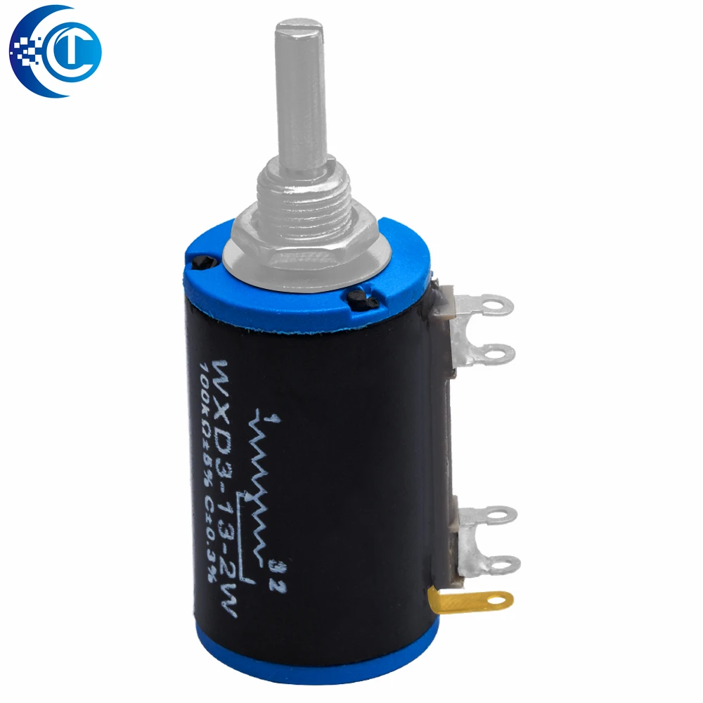 1PCS WXD3-13 Wirewound Potentiometer (2W): 100Ω-100KΩ Range – Includes 100, 200, 220, 470, 680Ω & 1K-100KΩ Values