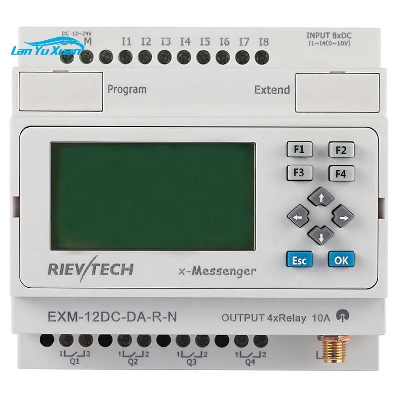 

EXM-12DC-DA-R-N-HMI PLC программируемое реле для автоматизации plc контроллера доски автоматического plc контроллера смарт-пленки