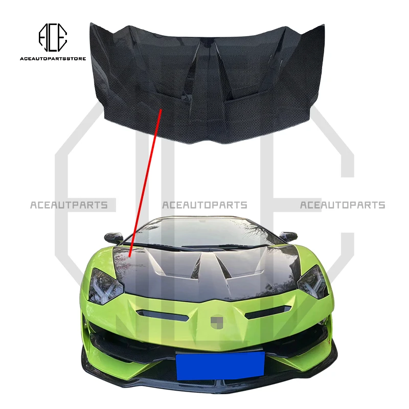 

Hot Sale Dry Carbon Engine Hood For Lamborghini Aventador Roadster LP700 LP720 LP750SV Cabriolet Coupe Change To SVR Style