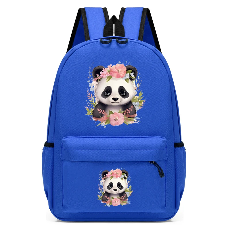 Cute Cartoon Anime Schoolbag para Crianças, Mochila Infantil, Jardim de Infância Mochila, Flor, Panda Print, Meninos, Meninas, Adolescente