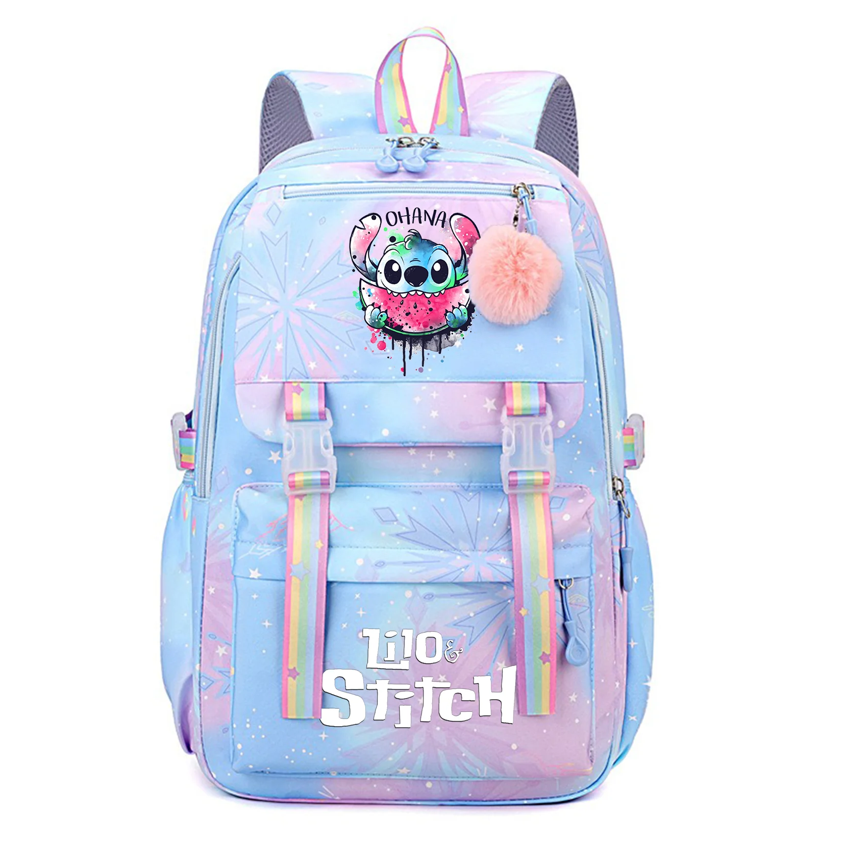 Lilo Stitch zaino da donna ragazzi ragazze Bookbag Bag studente adolescente bambini zaino zainetto zaino Mochila regalo di compleanno