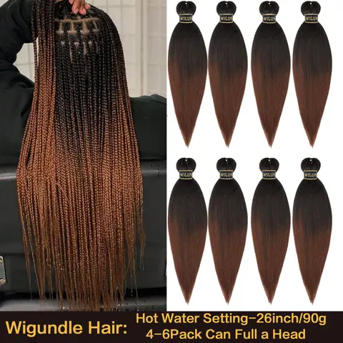 Kanekalon 26 inch Hot Water Set Pre Uitgerekt Jumbo Vlechten Haar Box Twist Vlechten Synthetische Hair Extensions Voor Vrouwen Zachte yaki