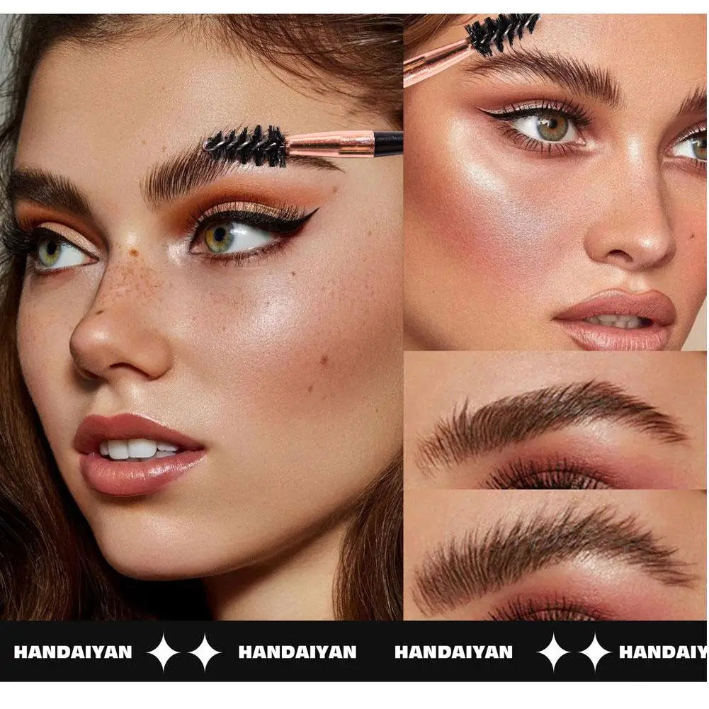 Pomada transparente para cejas, Gel fijador de cera con cepillo, cosméticos, maquillaje