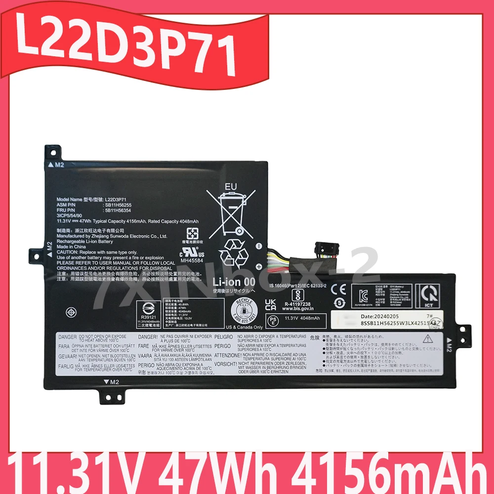 

L22D3P71 L22C3P70 L22M3P71 11.31V 47Wh 4156mAh Original Laptop Battery For Lenovo 100w 300w 500w Gen 4 Series