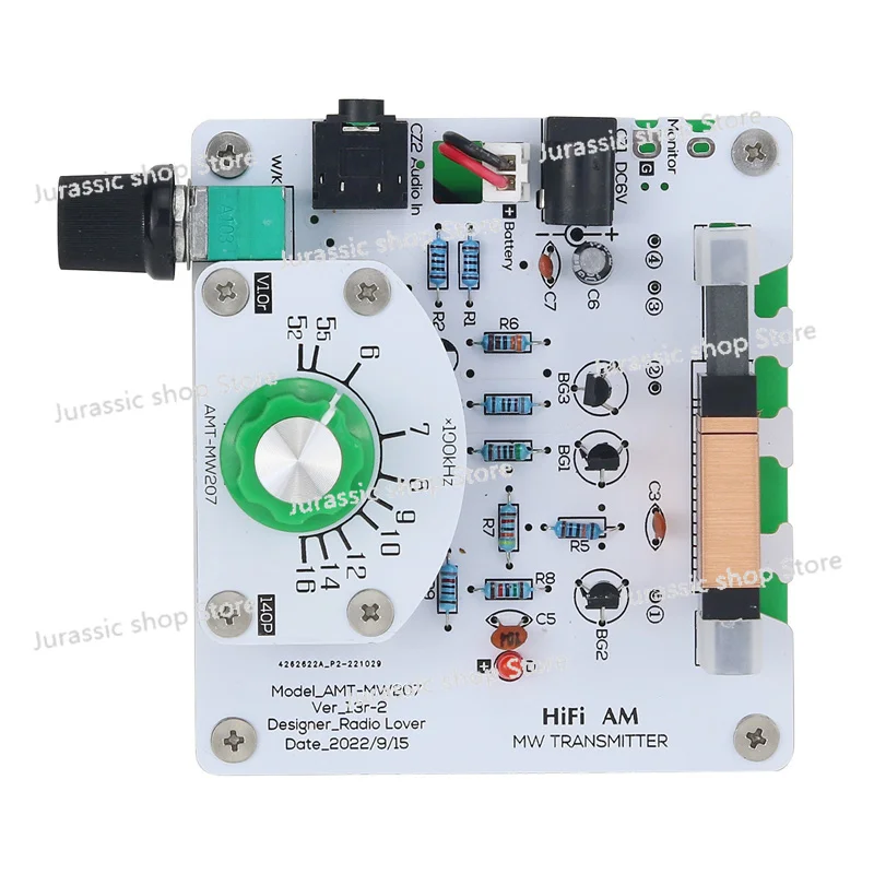 

AMT-MW207 Medium Wave Radio Transmitter High Fidelity AM Radio Transmitter DIY Circuit Board 525~1605kHz 6V