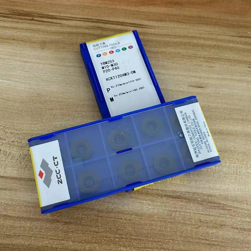 

ZCC.CT RCKT1204MO-DM YBM251 /RCKT1204MO-DM YBM253 /RCKT1204MO-DM YBM351 CNC turning blade carbide inserts 10Pcs