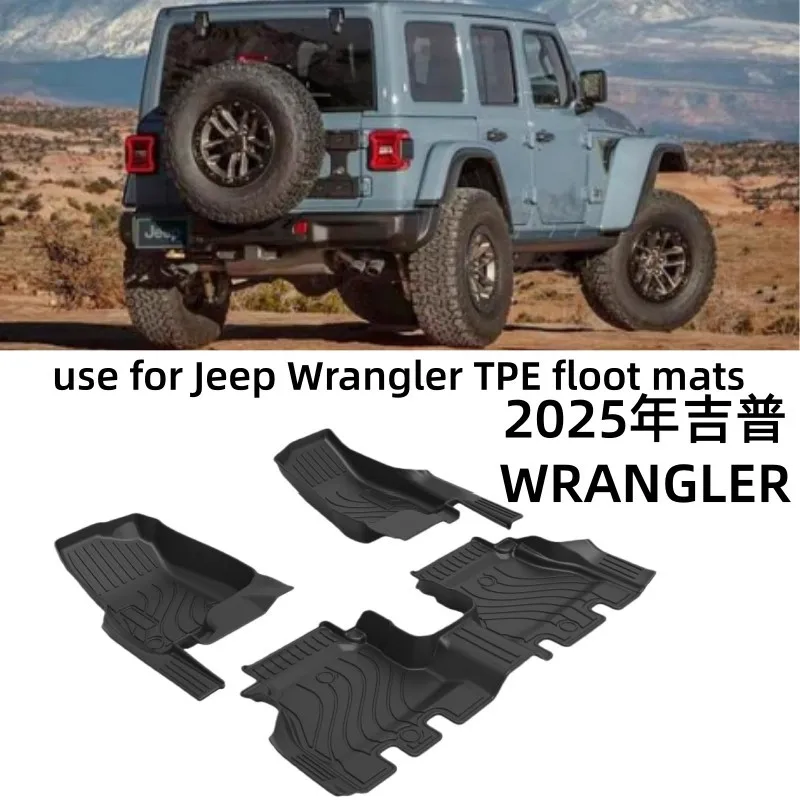 

Suitable for 2025 Jeep WRANGLER right-hand drive floor mats, TPE, eco-friendly, odorless, waterproof, and wear-resistant