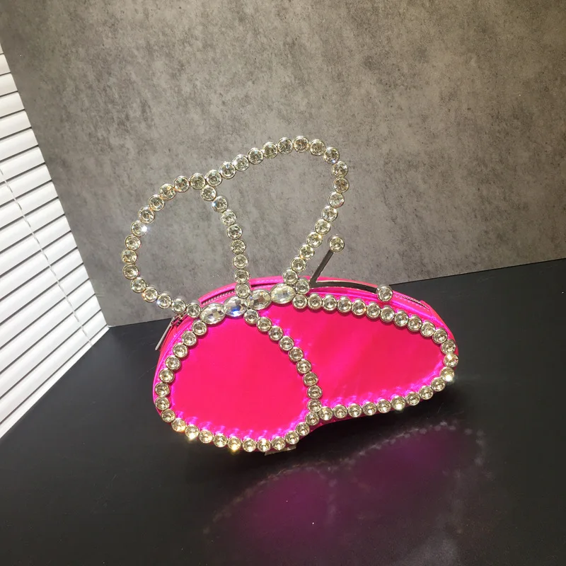 Brand Designer Shine Butterfly Diamond Shoulder Bags Women Handbag and Purses 2023 New Evening Clutch Bags High Quality