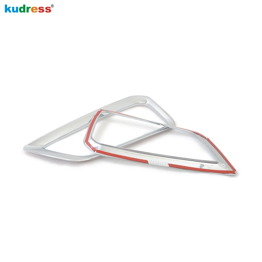 For Hyundai Kona Encino Kauai SUV 2017 2018 2019 2020 Chrome Car Front Fog Light Lamp Cover Trim Foglight Bezel Trim Accessories