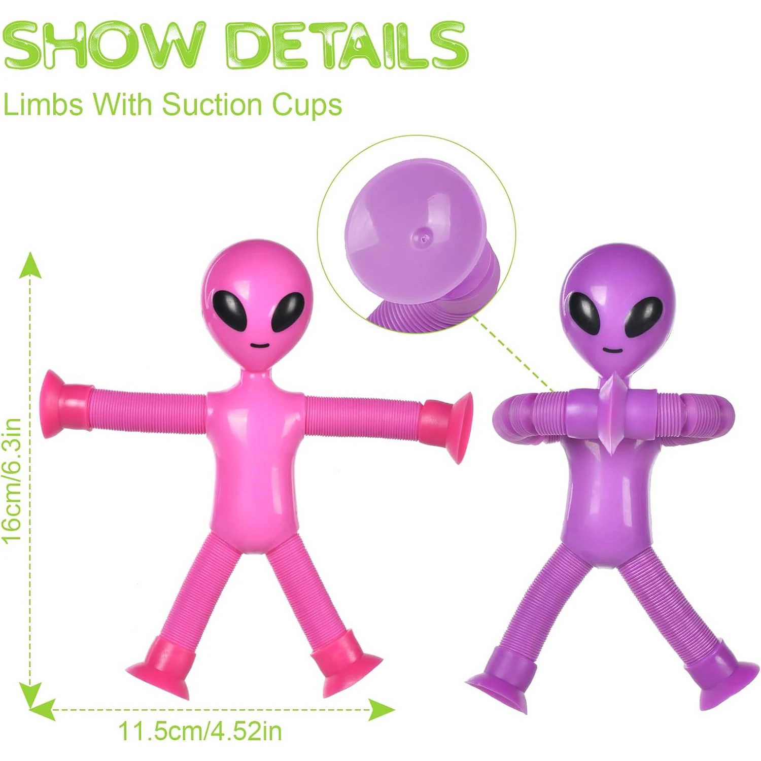 4pcs extraterrestrial versatile shape telescopic tube toy fun puzzle decompression stretching tube decompression telescopic tube