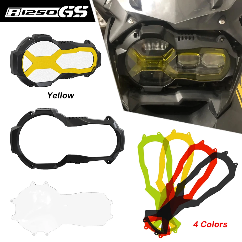 For BMW R1250GS Adventure R1250 GS Rallye R 1250GS Exclusive R1250 TE Motorcycle Headlight Protector With 4 Fluorescent Covers 