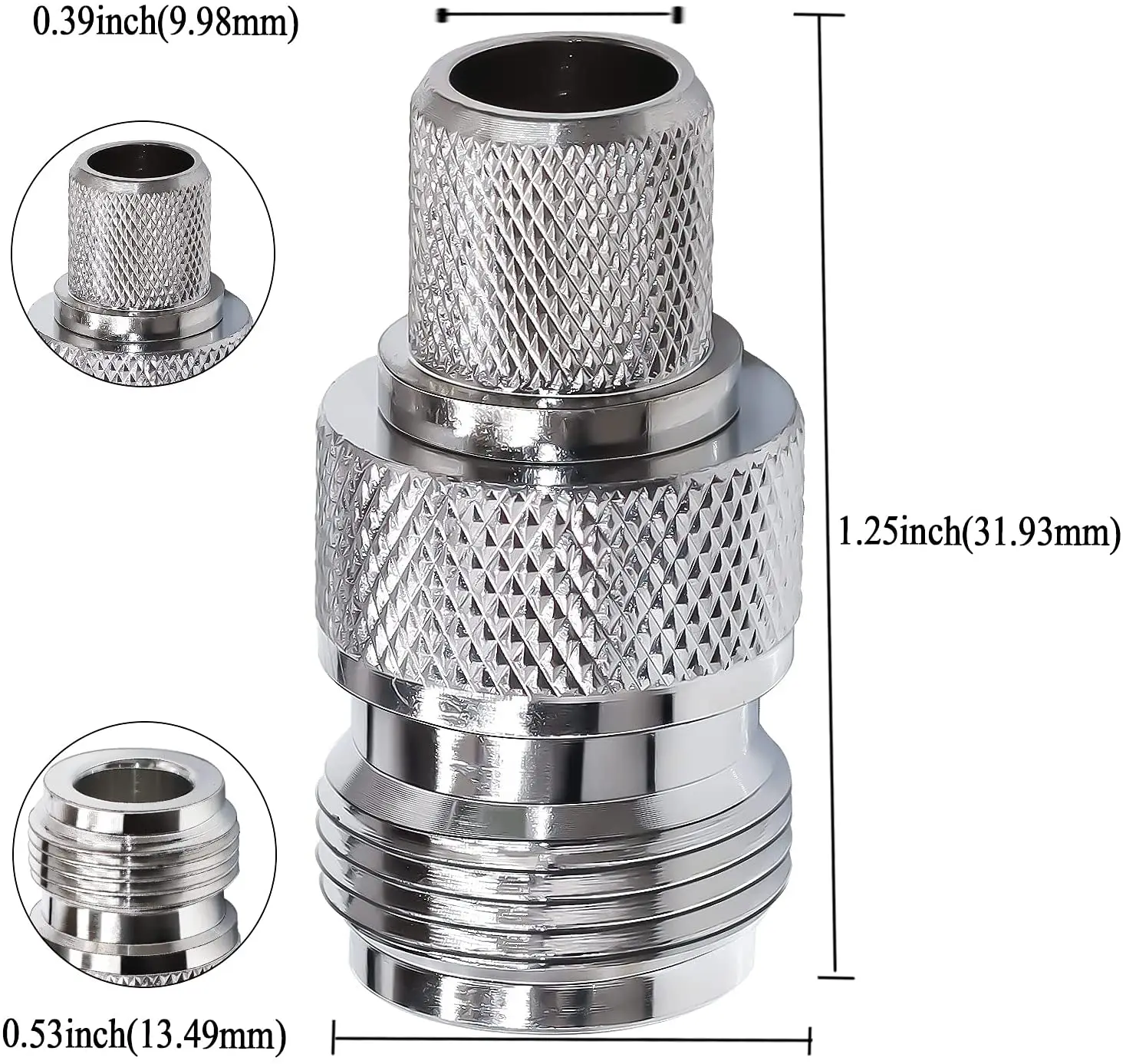 N Female Crimp Connector N Type Jack Coax Straight Connector Low Loss 50 ohm for LMR400 RG214 RF Coaxial Cable