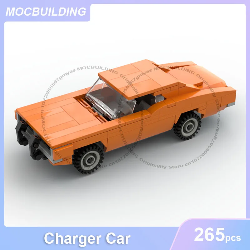 

﻿ Зарядное устройство, модель автомобиля MOC, строительные блоки, оранжевый автомобиль, сделай сам, сборка кирпичей, транспортная коллекция, дисплей, игрушки, подарки, 265 шт.