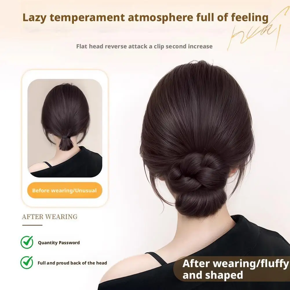 شعر مستعار بمشبك للأوبدو الفورية، قطعة شعر صناعية ذات مظهر طبيعي للنساء، مشبك شعر ضخم منخفض على شكل ذيل حصان #6