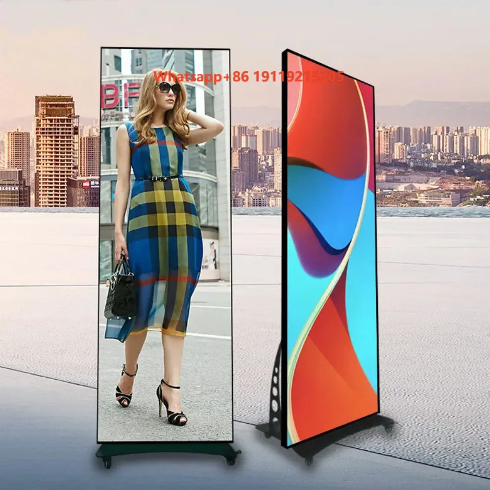 Full Color hd Digital P3 LED Screen Poster/ LED Video hd Advertising Led Screen with Wheels