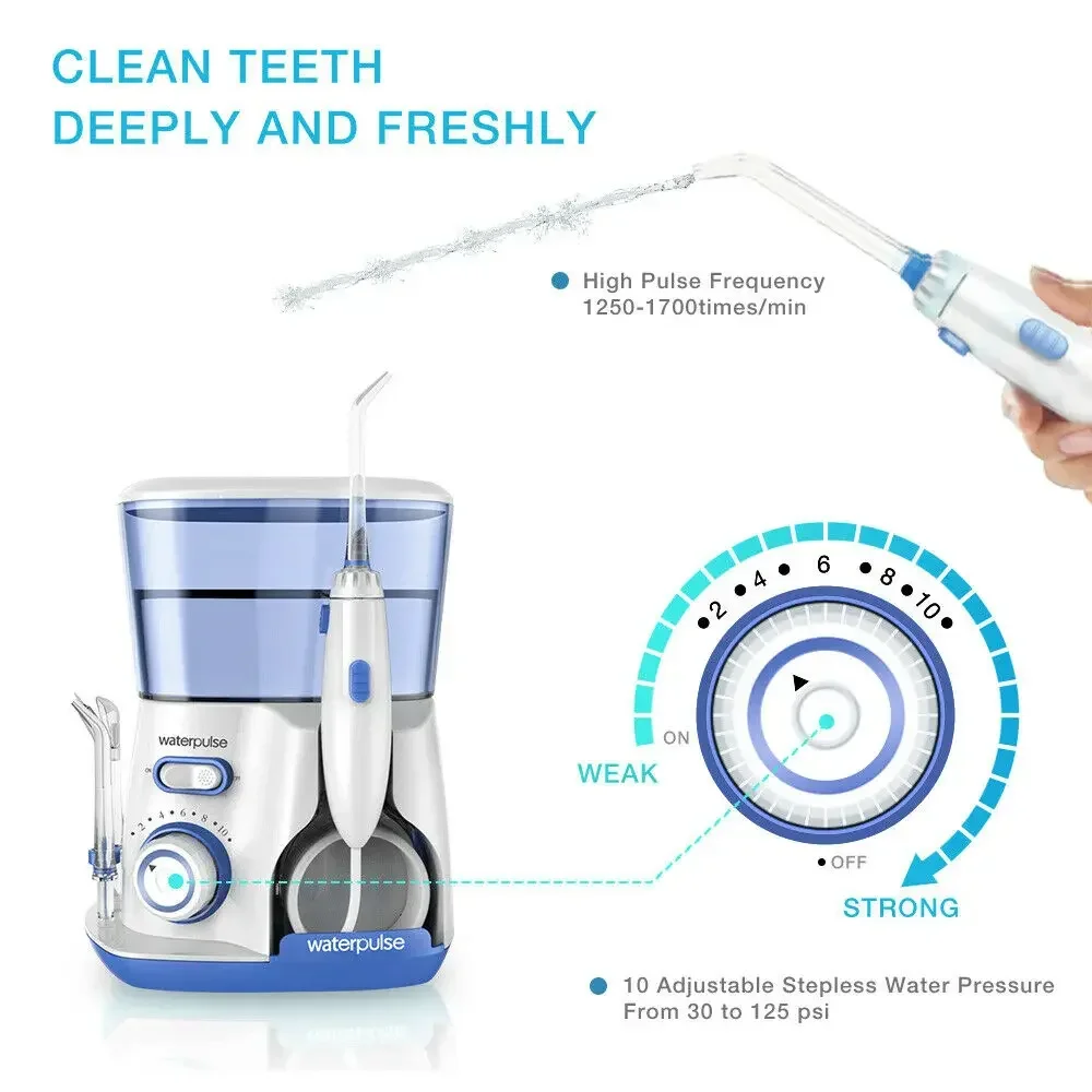 Oral Irrigator 5pcs Tips Dental Water Flosser Electric Cleaner 800ml Oral Hygiene Dental Flosser For Oral Care