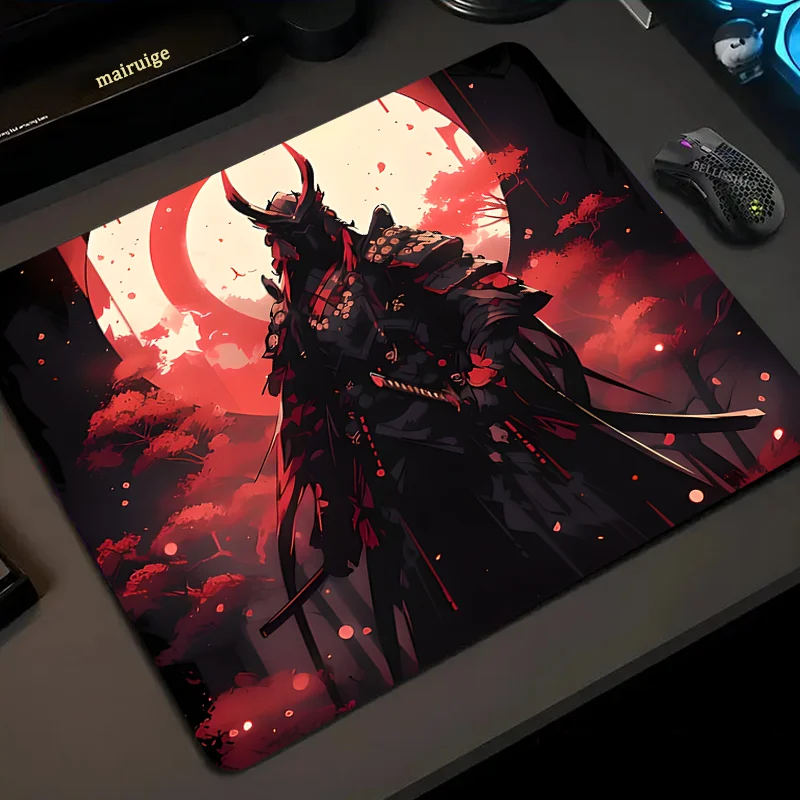 

Japanese Samurai mouse pad Anime game keyboard pad Office desk mat computer desk mat non-slip waterproof locking 400x450X4MM