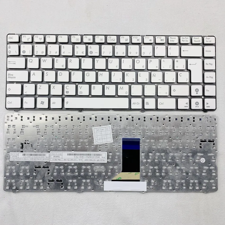 

Spanish Keyboard for ASUS U30 U31 U31F U31S U31Sg U31Sd U31Jg U35 U35F U35J U35Jc U36 U36Jc U41 U45 U45J SP Layout