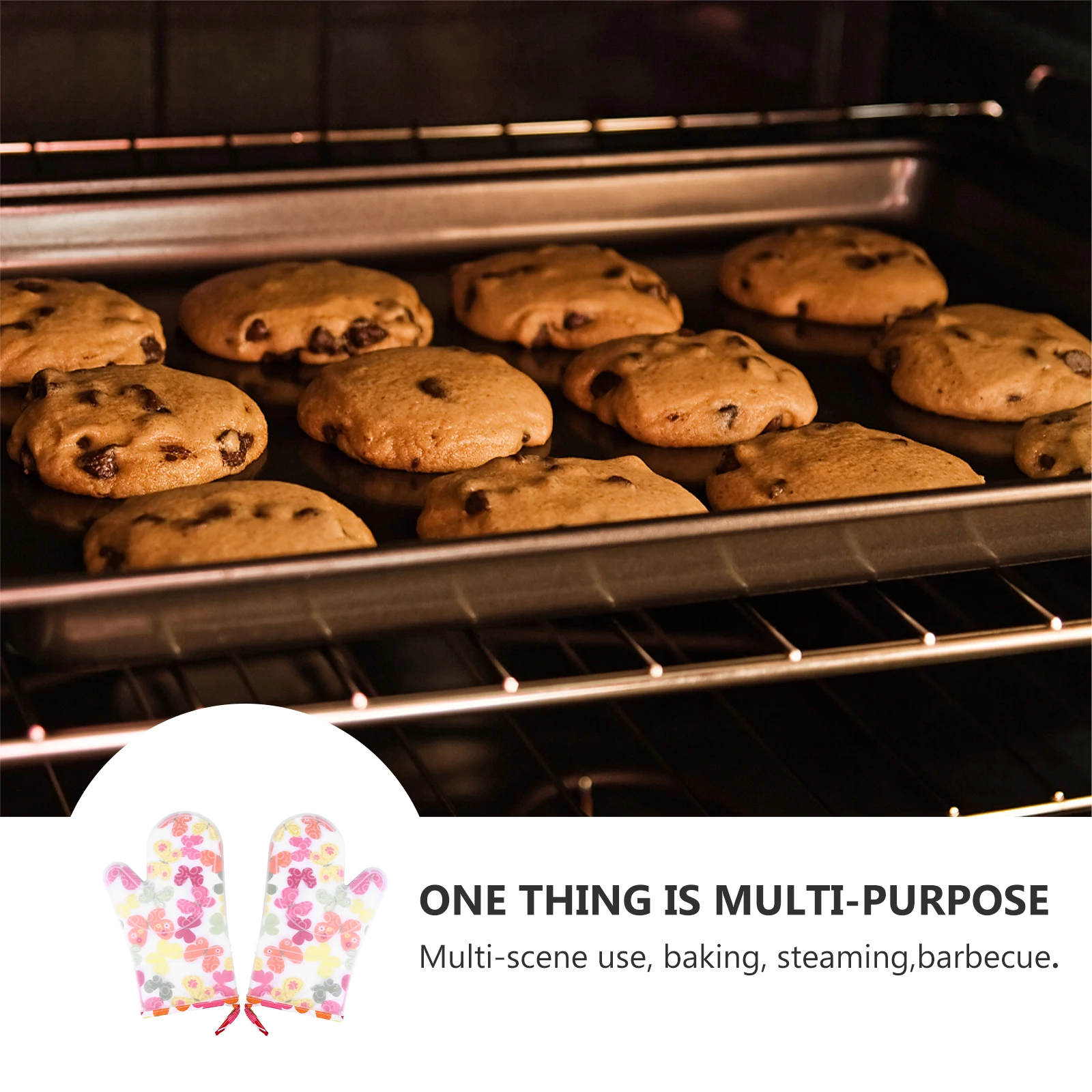 

2Pcs Heat Resistant Silicone Oven Mitts Nonslip Gloves for Christmas Cooking Baking Microwave Kitchen Christmas Oven Mitts