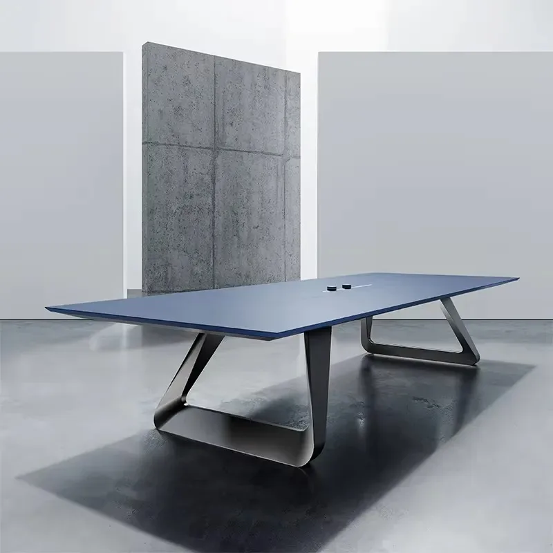 Modern Solid Wood Meeting Room Table Large Size Office School Furniture Factory Wholesale