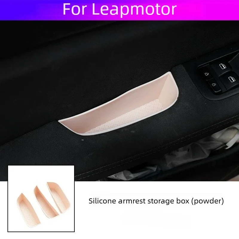 Door Storage Silicone Pad Accessories Door Silicone Storage Tray For Leapmotor T03 2024 Interior Modified Accessories Supplies
