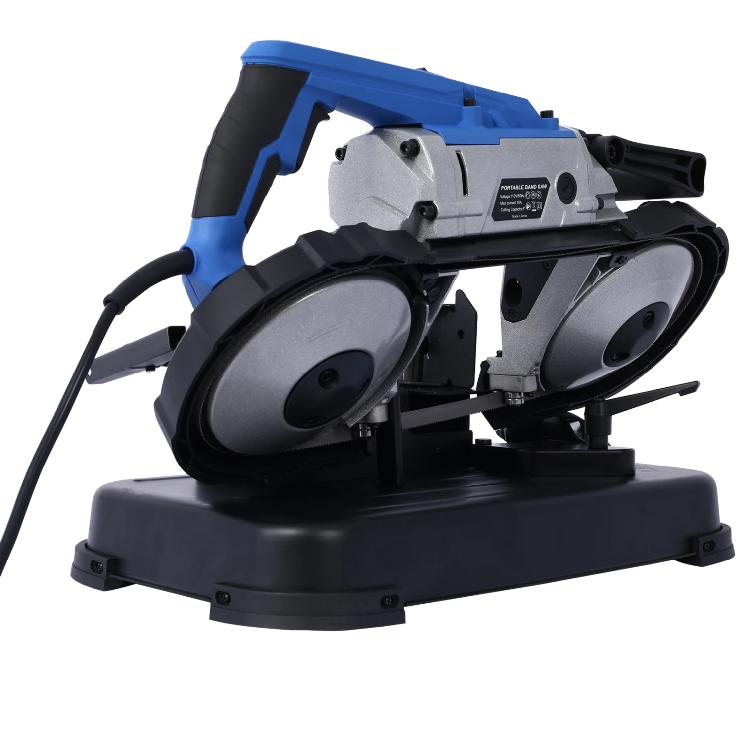 High-Performance Portable Band Saw, Removable Stainless Steel Base, 10A 1100W Motor, 5-inch Depth Cut