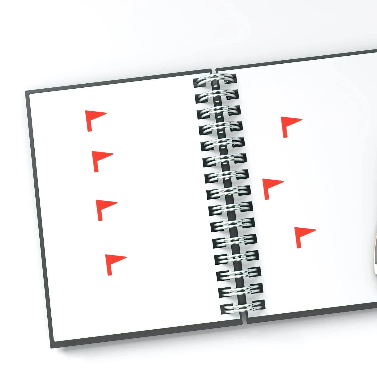 

288 Pcs Red Flag Stickers Blank Label Schedules Colored for Labeling Diy Sticky Labels Paper