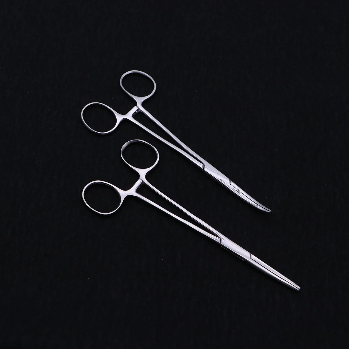 2 PCS Stainless Steel Hemostatic And Epilating Forceps Pet Dog Cat Tweezers Ear Canal Cleaning Exclusive Tweezers ( 16cm Straigh