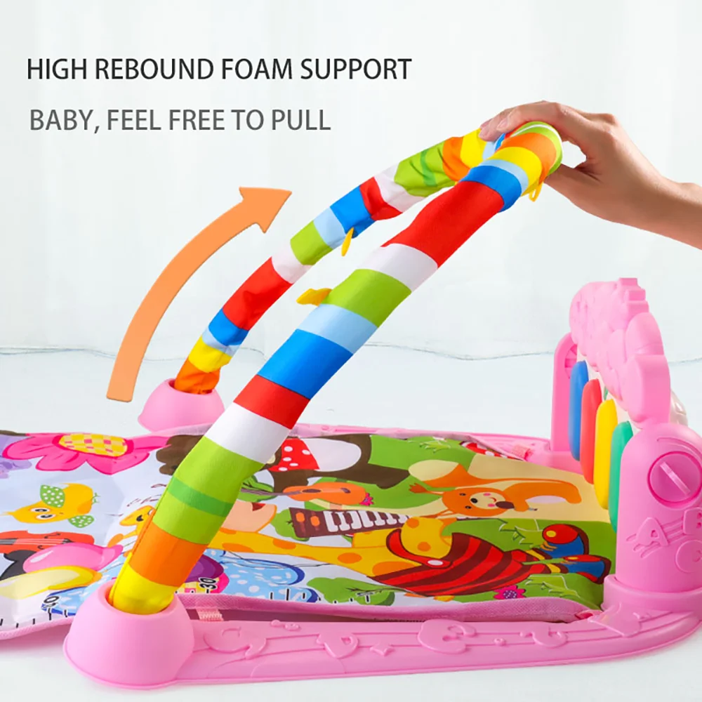 Baby Musical Activity Gym Rack Play Mat, Kid's Rug, Puzzle Carpet, Teclado Piano, Playmat Infantil, Crawling Game Pad, Baby Toy Presentes