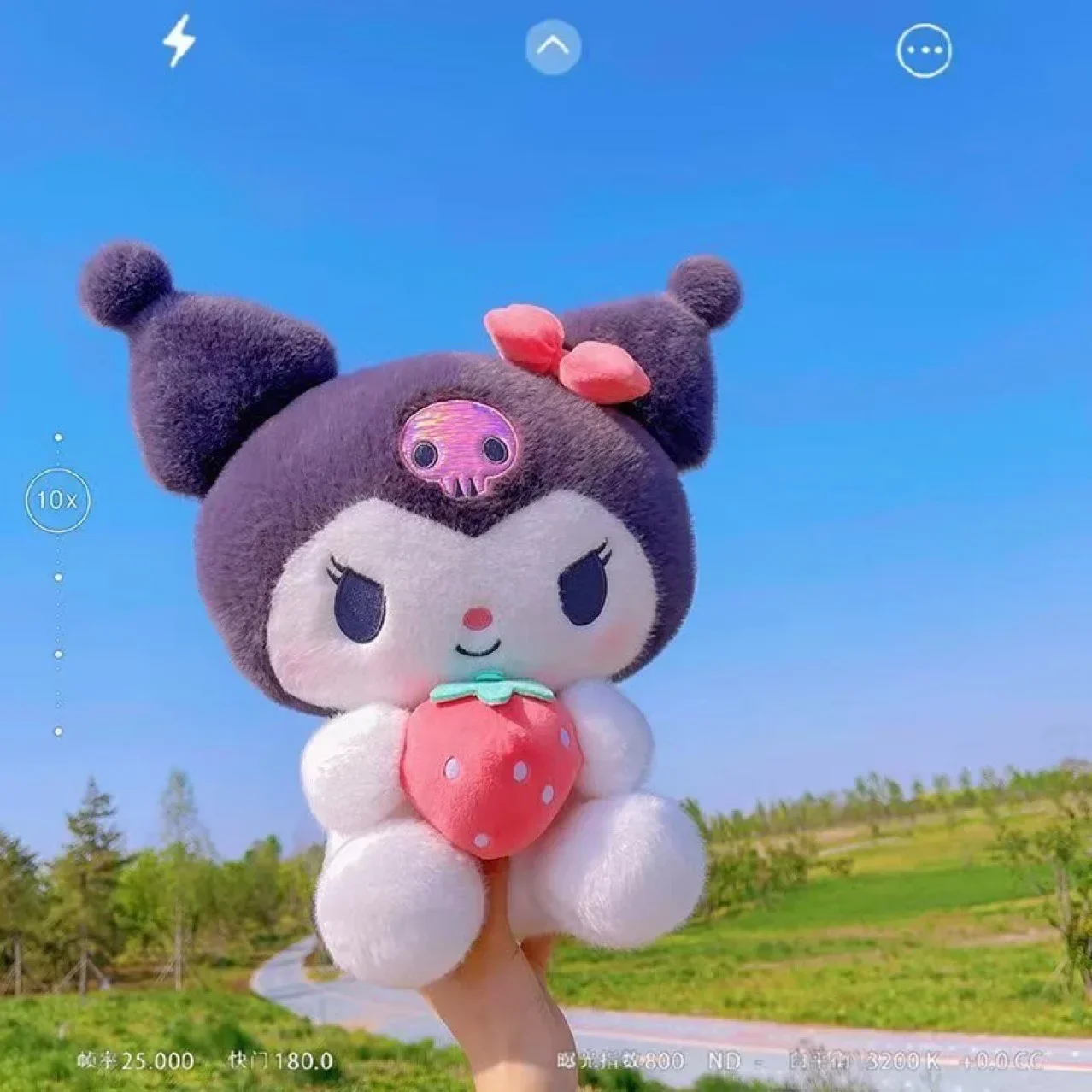 

Плюшевая игрушка-подушка Sanrio Strawberry Kuromi 22/35 см, мягкая игрушка-фигурка для девочек, кукла-фрукт Melody, подарок