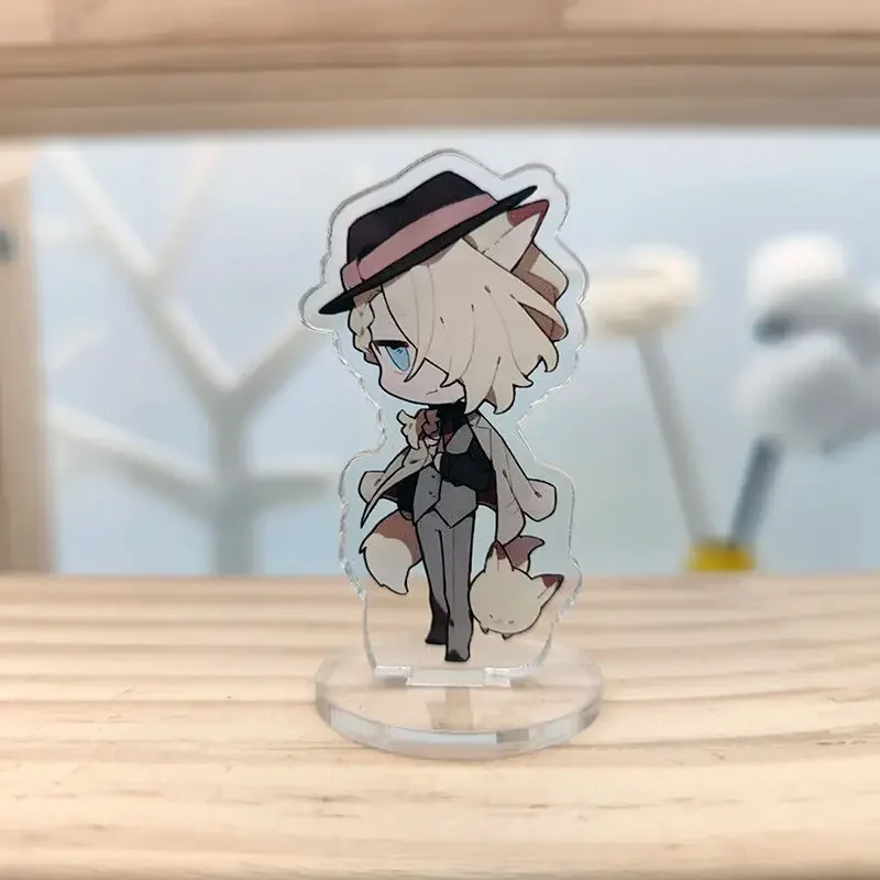 Osamu Dazai Keychain Man Acrylic Stand Key Chain Women Key Ring Pendant High Quality Key Holder Fashion Kunikida Doppo Brelok