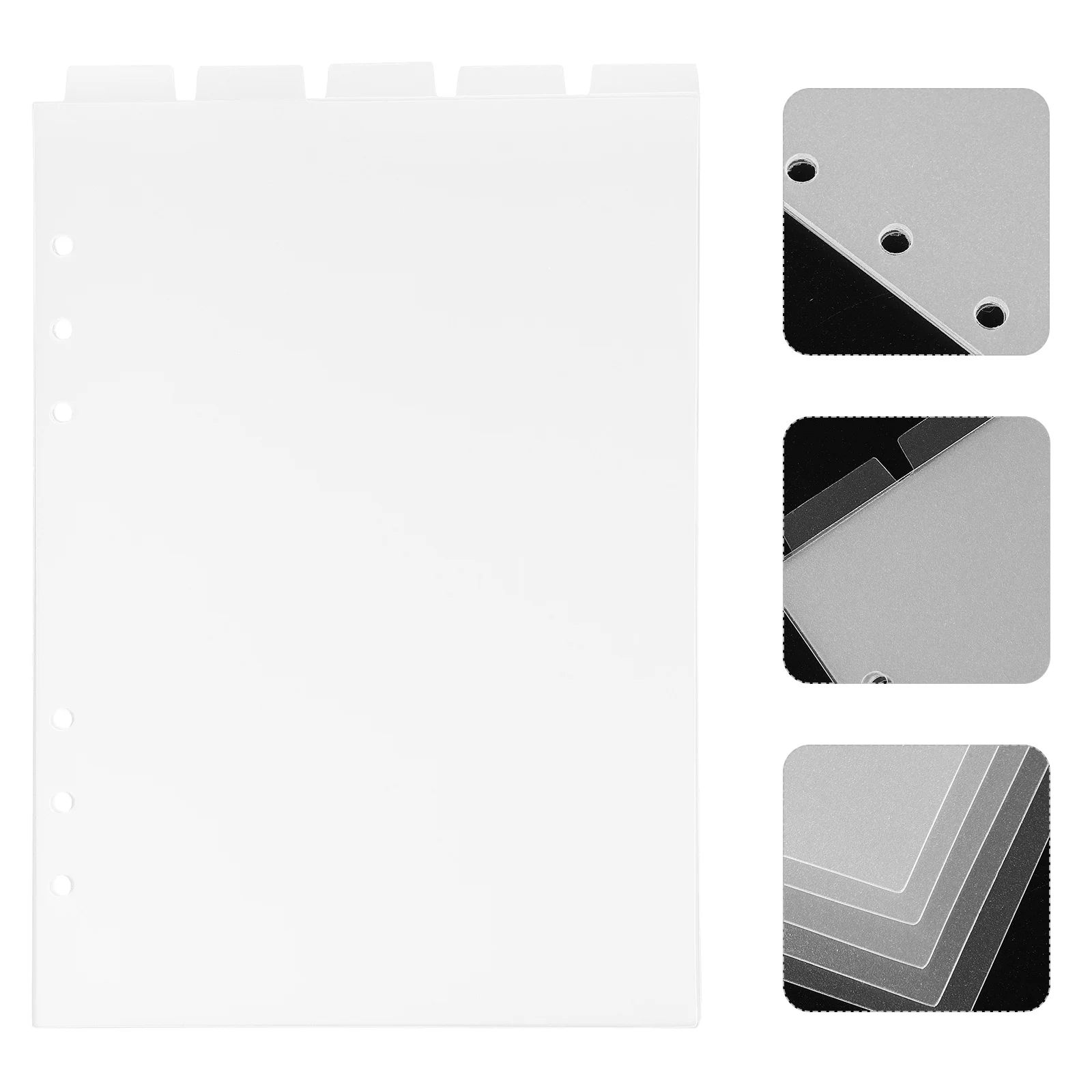 A5 Notebook Partition Baffle Detachable Binder Tabs Accessory Label Dividers Pvc Page Index Office