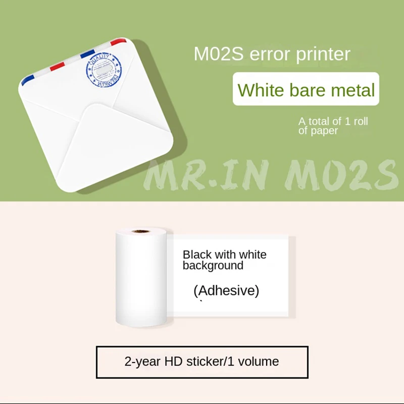 

Smart Mini Print Portable Bluetooth Phone Printing Multifunctional HD Photo Inkless Printer M02S 300DPI Thermal Printers