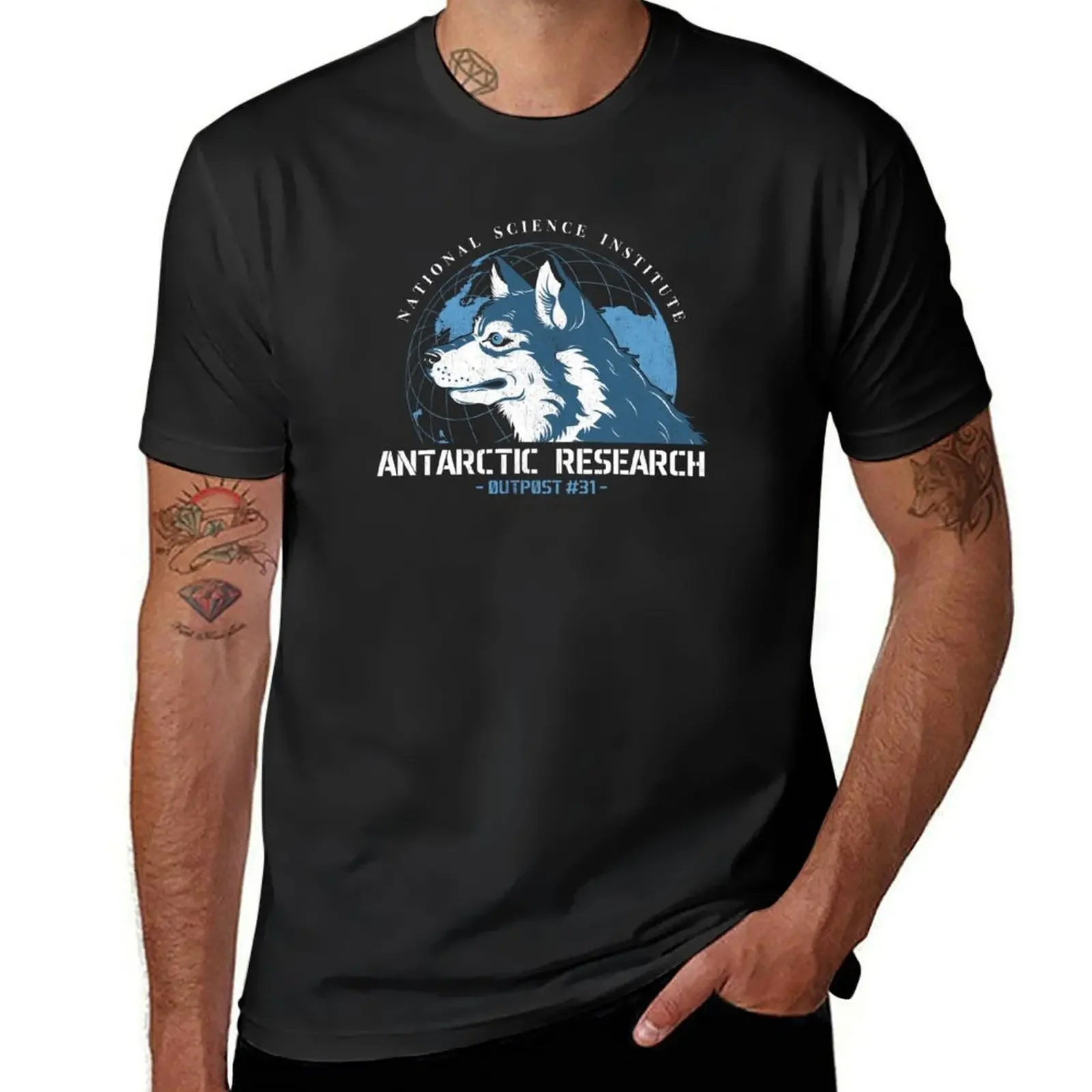 

Outpost #31 T-Shirt blue archive boys whites plus size tops cotton man t-shirts men clothing