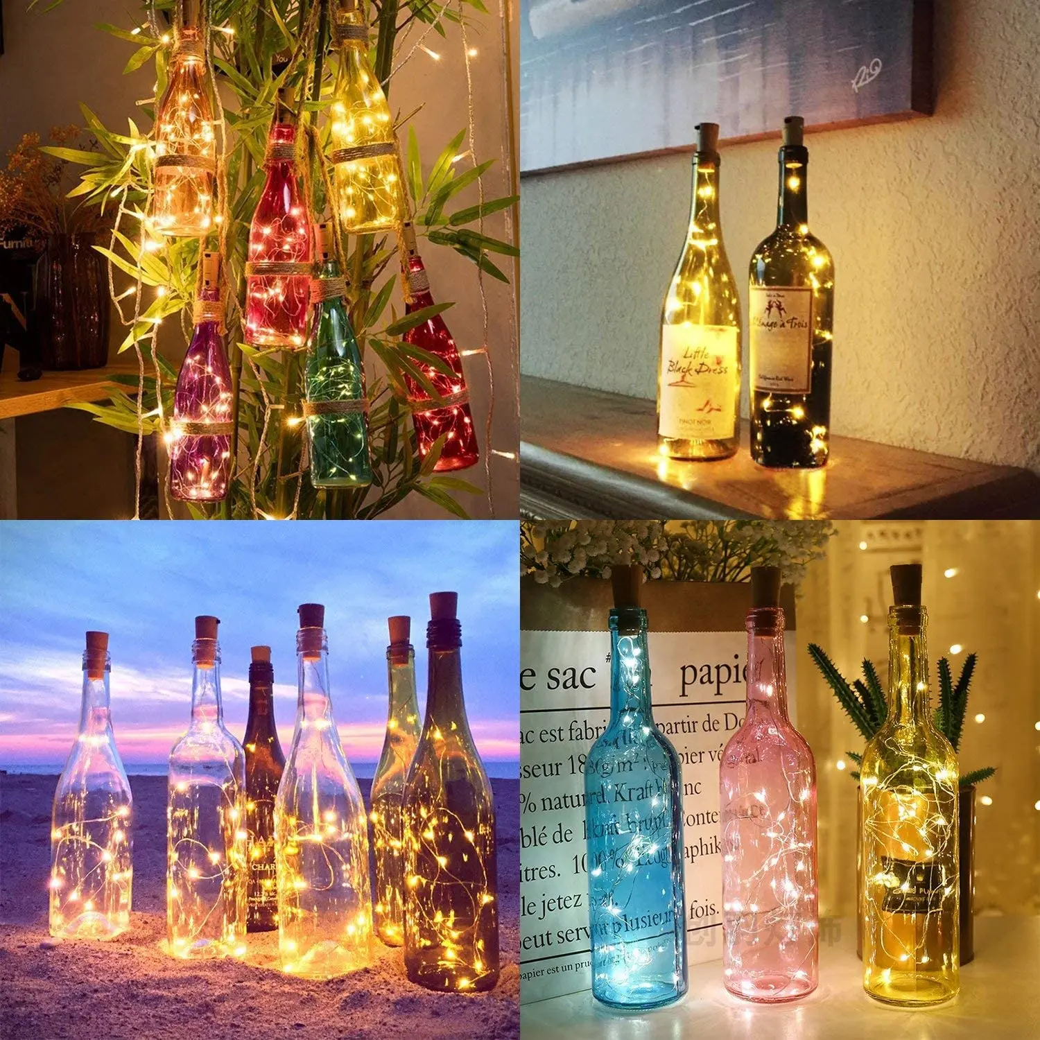 10 PCS LED String Lights Bottle Lights Cork Lights Wine Bottle Starry String Lamp Night DIY Party Christmas Wedding Decoration image 3
