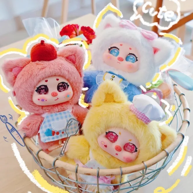 หมูสาว Hami Series 12 ซม.ไวนิล Action Figure กล่องตาบอด Kawaii ตุ๊กตาจี้ของเล่นเด็กของขวัญวันเกิด Mystery Series