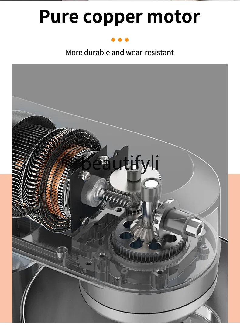 Dough kneader, household chef machine, fully automatic egg beating and noodle mixer, multi-function