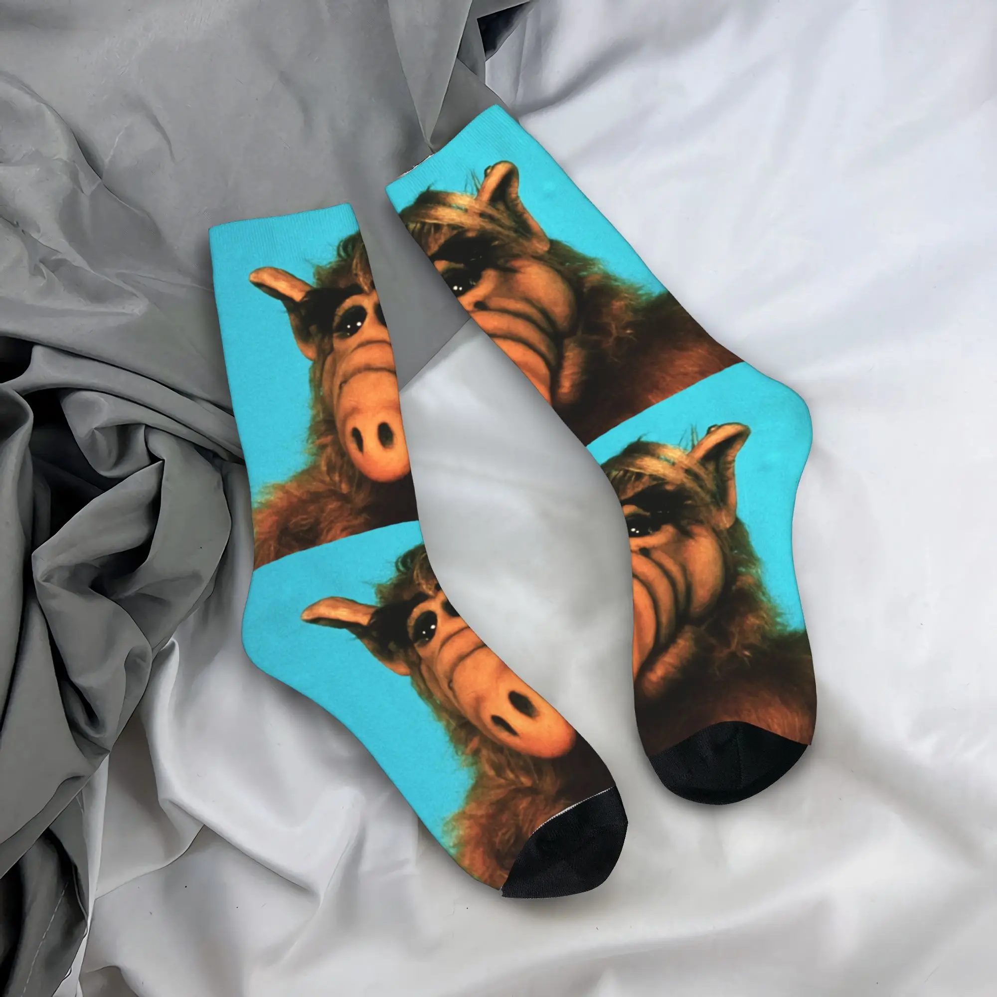 

Custom Funny Alf Dress Socks Men's Women's Warm Funny Novelty Alien Life Form Sci Fi Tv Show Crew Socks