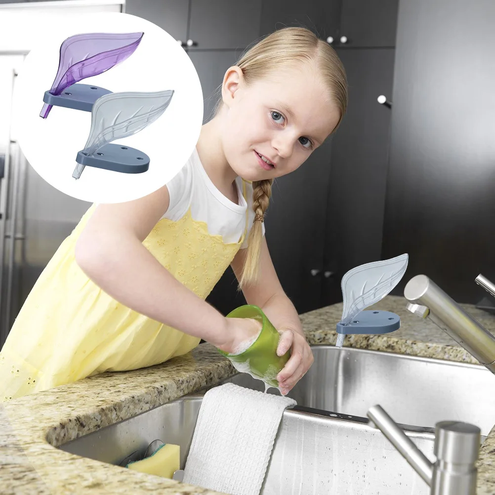 

6Pcs Soap Storage Box Suction Dishes Creative Leaf Shaped Holder for Bathroom Bathtub Shower Sink Drain Tray Home Kitchen Use