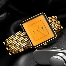 MISSFOX Brand Wristwatch Minimalist Fashion Quartz Watches Classic Design Square Dial Waterproof Stainless Steel Watch For Gift