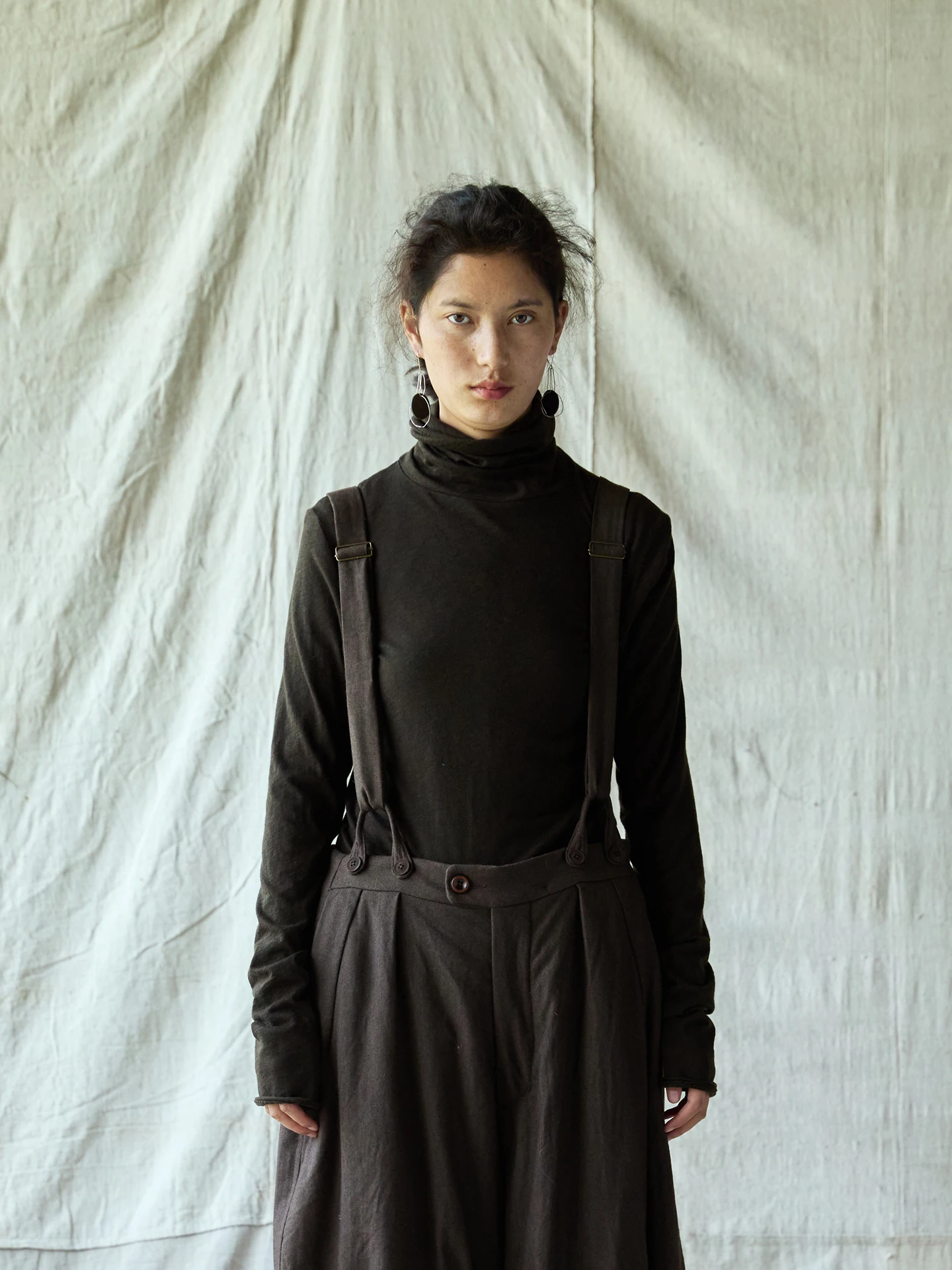 

Left Bank Scenic Wool Blend Knitted High Collar T-irt Original Artistic Retro Overhead irt Ladies Soft Comfortable Breath...