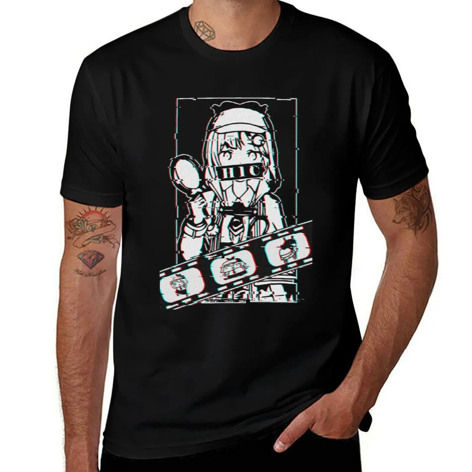 Amelia Watson Hololive English Glitched T-Shirt Soft Durable Cotton T-Shirt