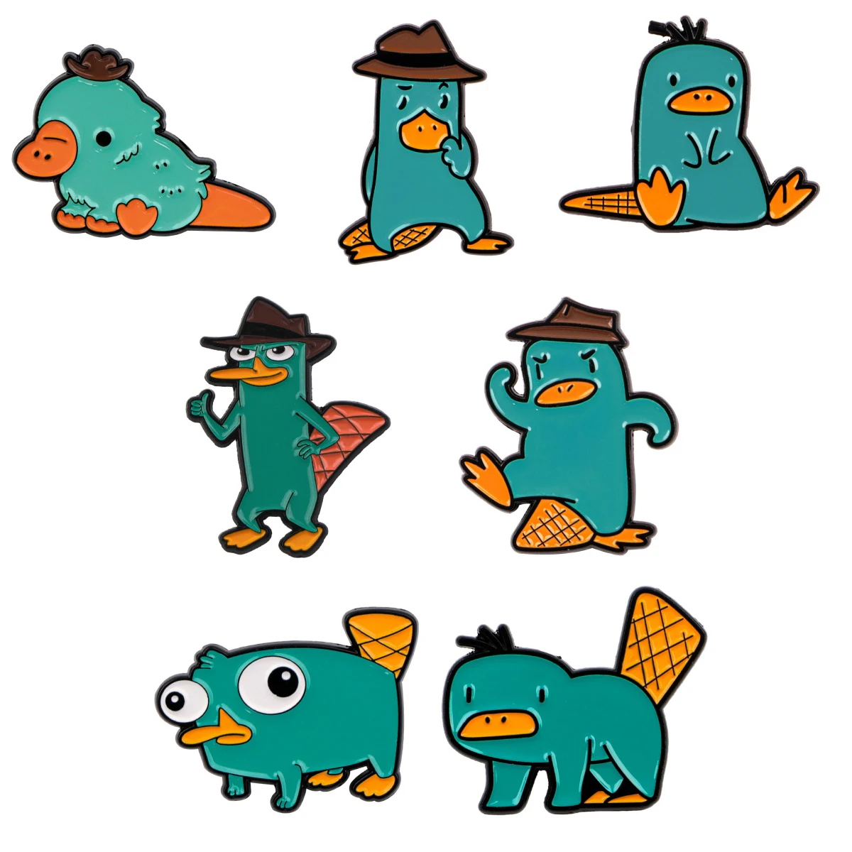 Bonito pin esmaltado de ornitorrinco, broche de pato de dibujos animados para abrigos, broches de moda para mujer, insignias de solapa, regalo de joyería para amigos