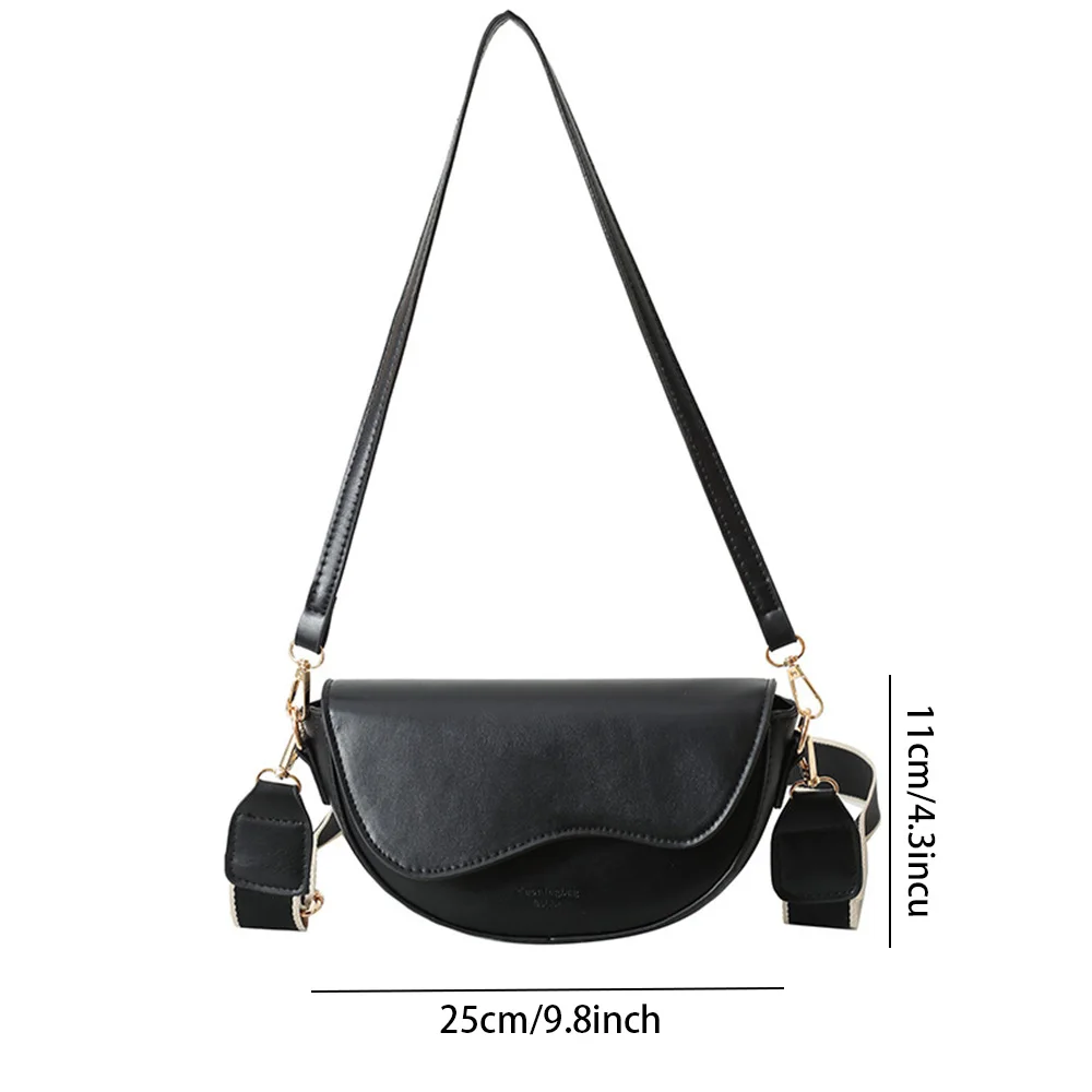 1Pcs Crossbody Bag Saddle Bag Ladies Portable Niche PU Underarm Bag Oblique Span Shoulder Bag Small Flap Purse And Handbags