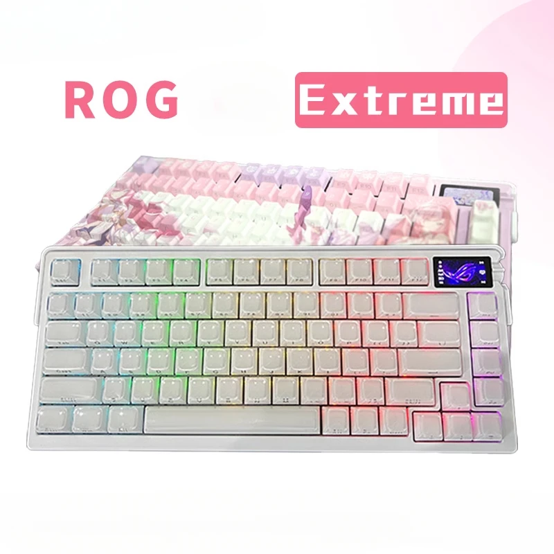 ROG Extreme 75% Mechanical Keyboard Custom Anime Bluetooth Wired Tri-mode Wireless RGB Mechanical Keyboard for Gaming Office