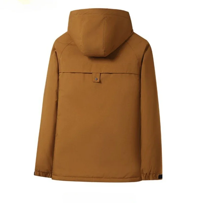 Winter Jackets Men Windproof Windbreaker Hooded Parkas Warm Thick Cotton-padded Coat Outdoor Outerwear Snowwear Long Sleeve Tops