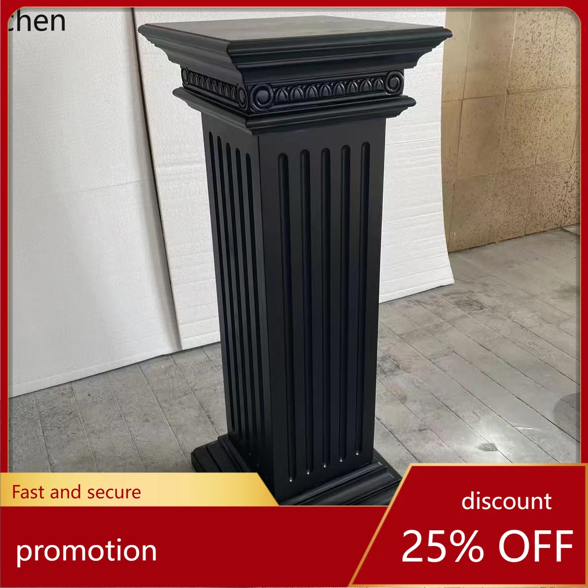 HXL Flower Stand Solid Wood Ash Column Antique Flower Table Rack