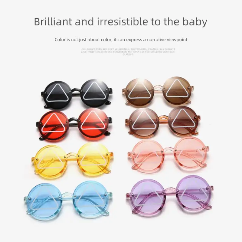 Round Frame Children Sunglasses Ultraviolet-proof Boy Girl Baby Fashion Glasses Beach Party Decoration Street Photography Props